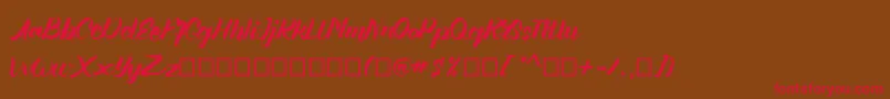 Angellife Font – Red Fonts on Brown Background