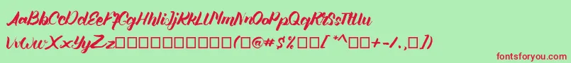 Angellife Font – Red Fonts on Green Background