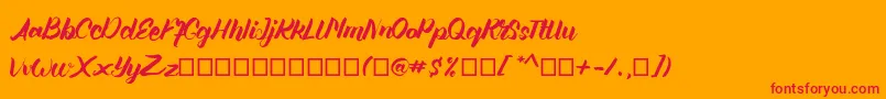 Angellife Font – Red Fonts on Orange Background