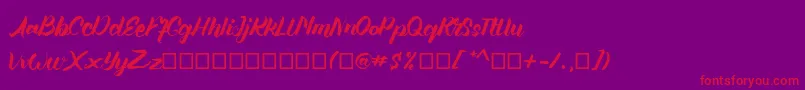 Angellife Font – Red Fonts on Purple Background