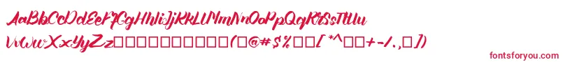 Angellife-fontti – punaiset fontit valkoisella taustalla