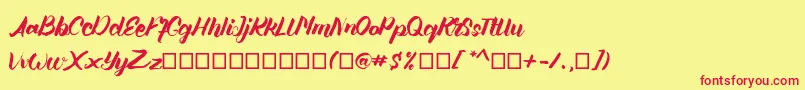 Angellife Font – Red Fonts on Yellow Background