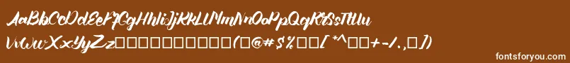 Angellife-fontti – valkoiset fontit ruskealla taustalla