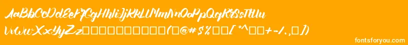 Angellife Font – White Fonts on Orange Background