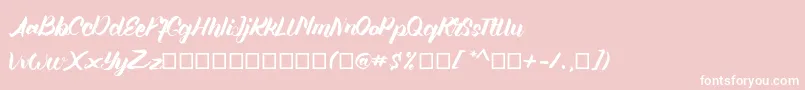 Angellife-fontti – valkoiset fontit vaaleanpunaisella taustalla