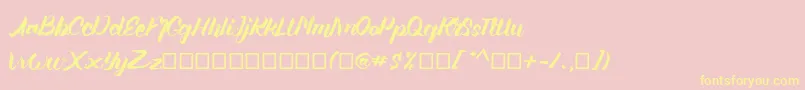 Angellife Font – Yellow Fonts on Pink Background