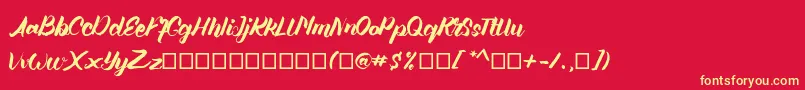 Angellife Font – Yellow Fonts on Red Background