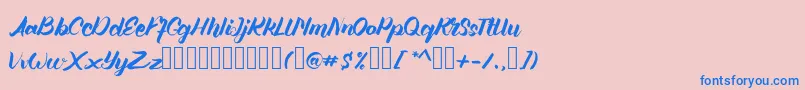 Angellife Font – Blue Fonts on Pink Background