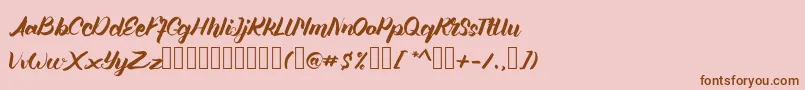 Czcionka Angellife – brązowe czcionki na różowym tle