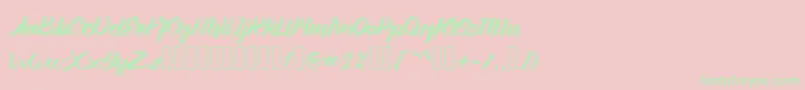 Angellife Font – Green Fonts on Pink Background