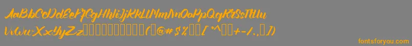 Angellife Font – Orange Fonts on Gray Background