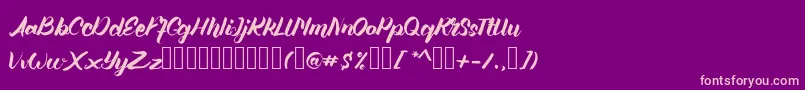 Angellife Font – Pink Fonts on Purple Background