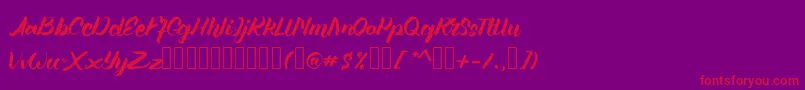 Angellife Font – Red Fonts on Purple Background