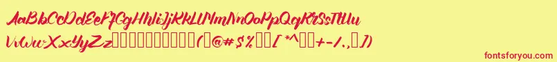 Angellife Font – Red Fonts on Yellow Background