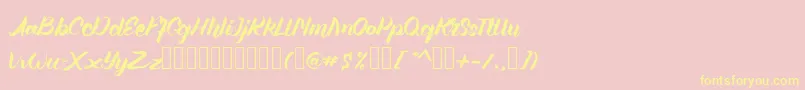 Angellife-Schriftart – Gelbe Schriften auf rosa Hintergrund