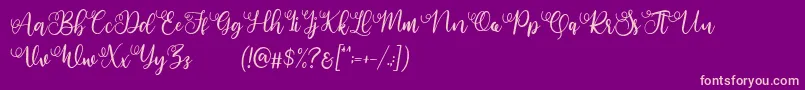 fuente Angellina Demo – Fuentes Rosadas Sobre Fondo Morado
