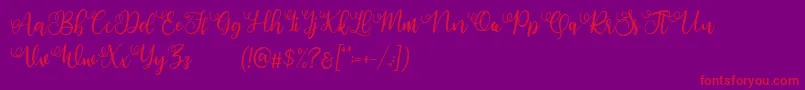 Angellina Demo Font – Red Fonts on Purple Background