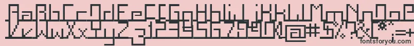 Squarg Font – Black Fonts on Pink Background