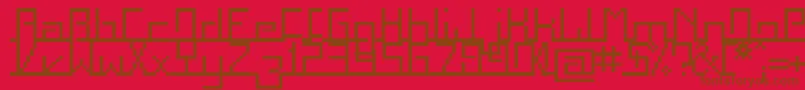 Squarg Font – Brown Fonts on Red Background