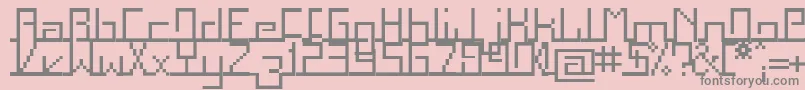 Squarg Font – Gray Fonts on Pink Background