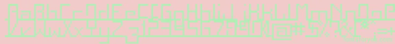 Squarg Font – Green Fonts on Pink Background