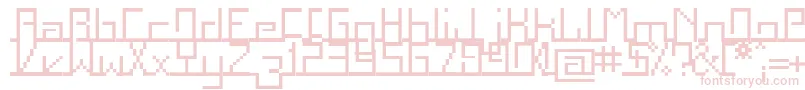 Squarg Font – Pink Fonts on White Background