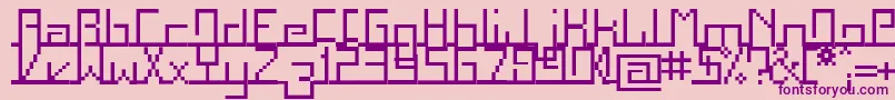 Squarg Font – Purple Fonts on Pink Background