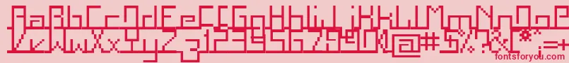 Squarg Font – Red Fonts on Pink Background