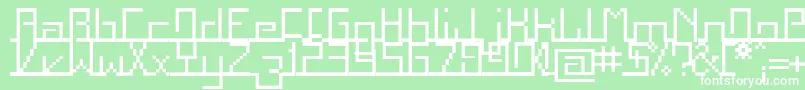 Squarg Font – White Fonts on Green Background