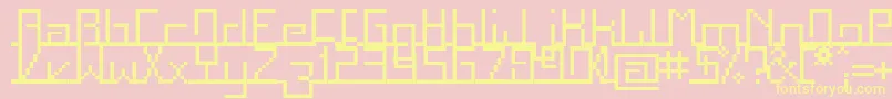 Squarg Font – Yellow Fonts on Pink Background