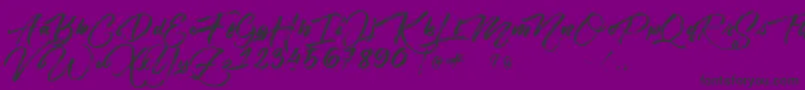 Angelow Font – Black Fonts on Purple Background