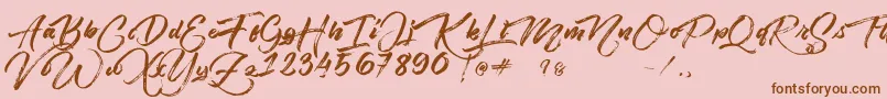 En savoir plus sur la police Angelow Police Angelow – polices brunes sur fond rose
