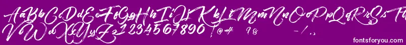 Angelow Font – White Fonts on Purple Background