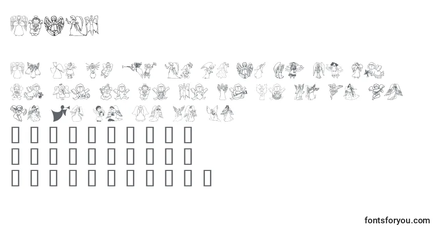 Шрифт ANGEO    (119633) – алфавит, цифры, специальные символы
