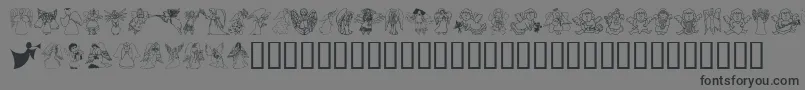 フォントANGEO    – 黒い文字の灰色の背景