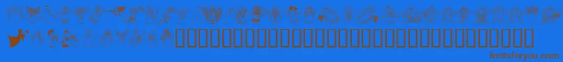 ANGEO    Font – Brown Fonts on Blue Background