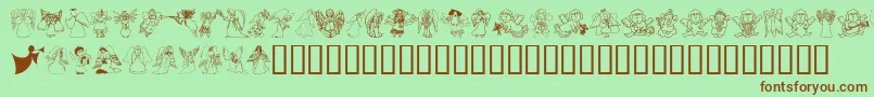ANGEO    Font – Brown Fonts on Green Background