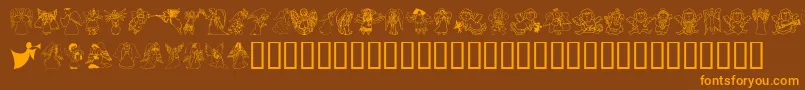ANGEO    Font – Orange Fonts on Brown Background