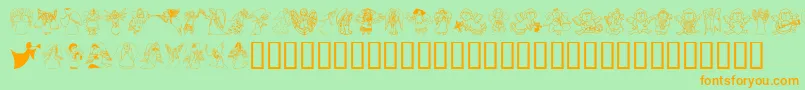 ANGEO    Font – Orange Fonts on Green Background