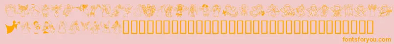 ANGEO    Font – Orange Fonts on Pink Background