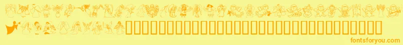 ANGEO    Font – Orange Fonts on Yellow Background