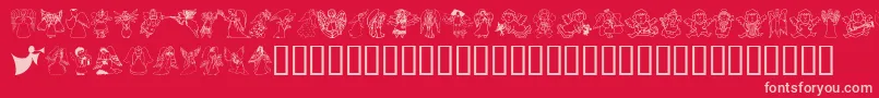 ANGEO    Font – Pink Fonts on Red Background