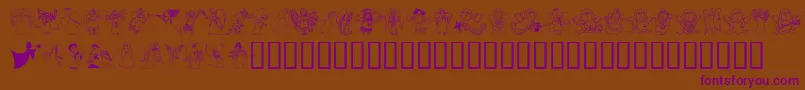ANGEO    Font – Purple Fonts on Brown Background