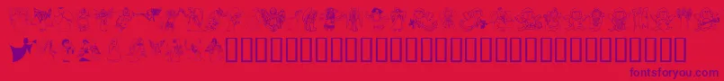 ANGEO    Font – Purple Fonts on Red Background