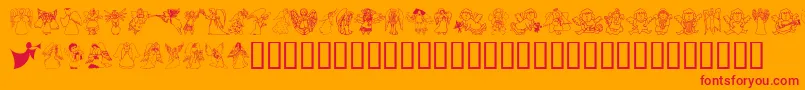 ANGEO    Font – Red Fonts on Orange Background