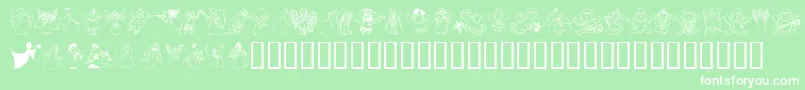 ANGEO    Font – White Fonts on Green Background