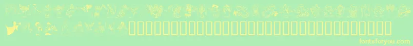ANGEO    Font – Yellow Fonts on Green Background