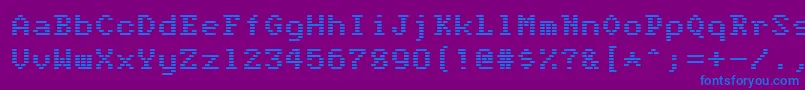 フォントAnger is a gift – 紫色の背景に青い文字