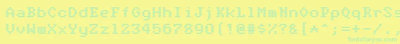 Anger is a gift Font – Green Fonts on Yellow Background
