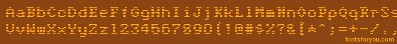 Anger is a gift Font – Orange Fonts on Brown Background